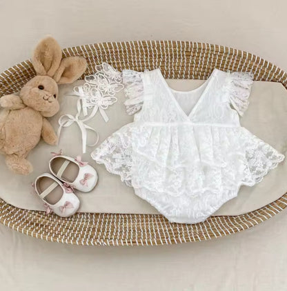 CLEARANCE - Viviannah Lace Romper