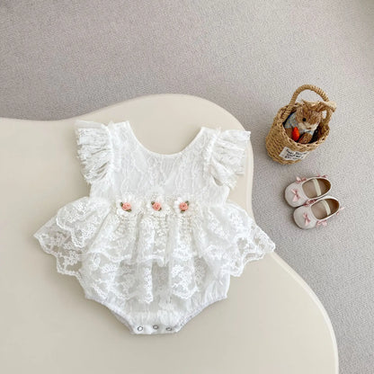 CLEARANCE - Viviannah Lace Romper