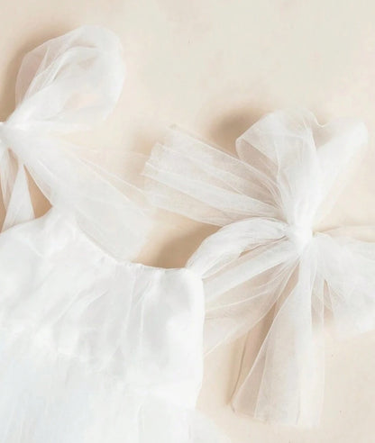 CLEARANCE - Patrice white tulle Dress
