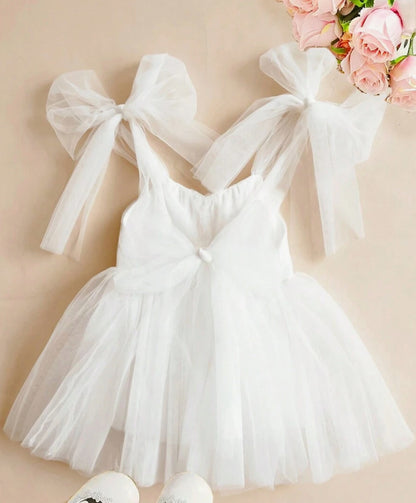 CLEARANCE - Patrice white tulle Dress