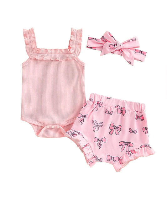CLEARANCE - Sweety Bow Romper Set