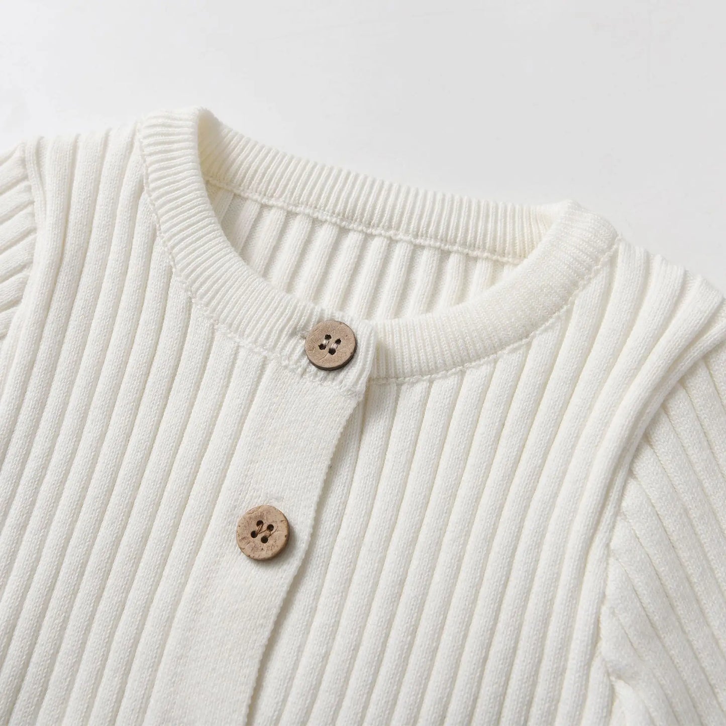 CLEARANCE-  Cotton ribbed Romper - long sleeve
