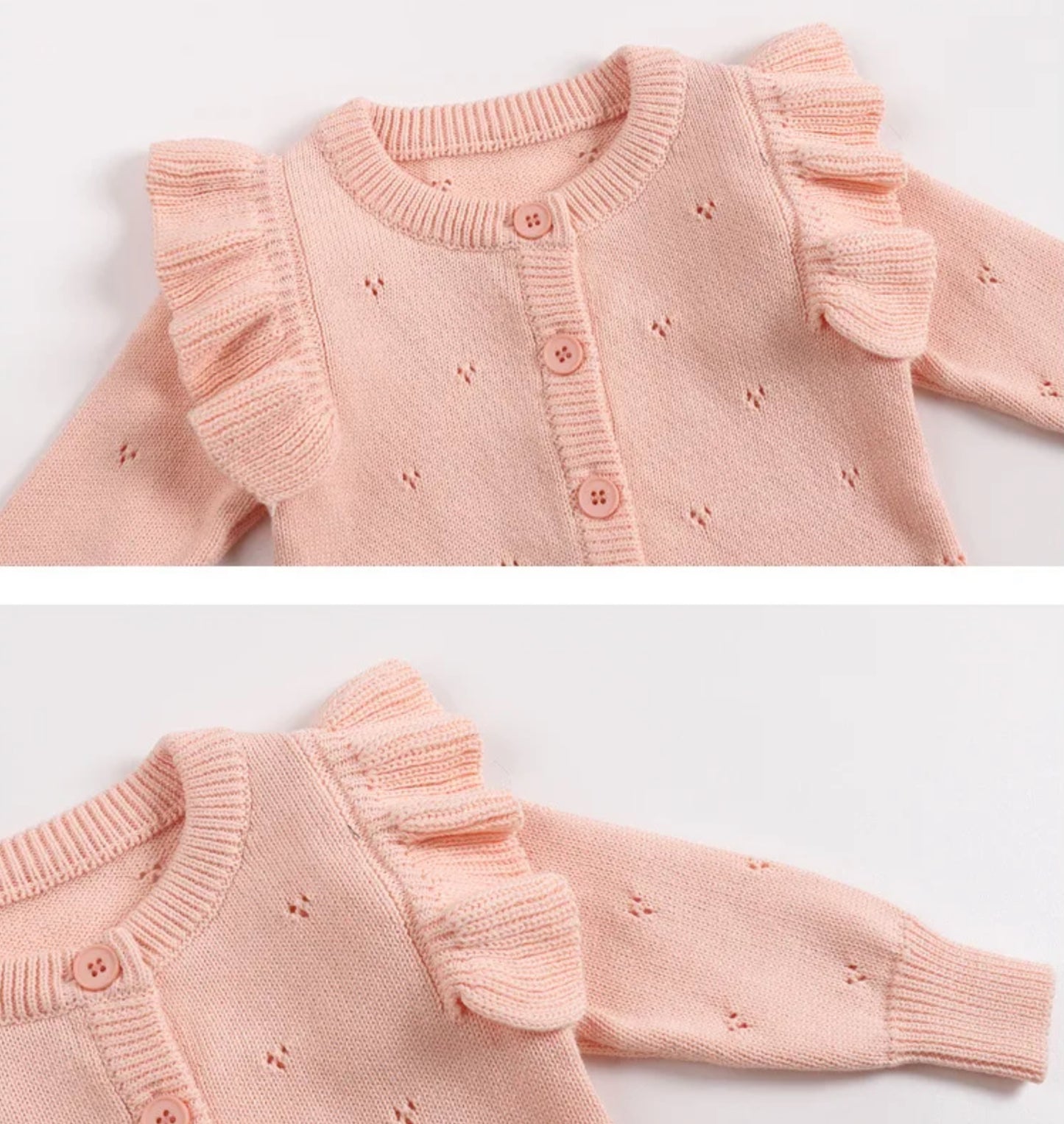 CLEARANCE - Ella Ruffle Romper- Pink