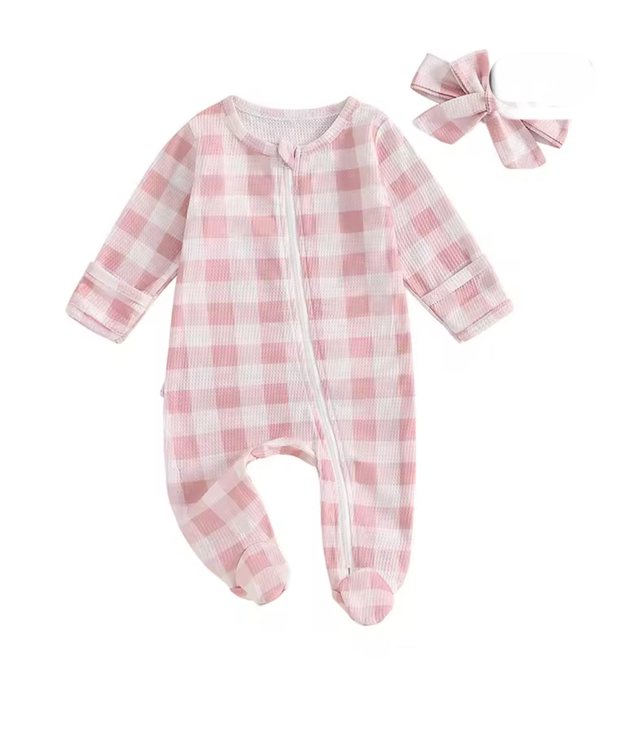 CLEARANCE- Cotton Gingham Romper set