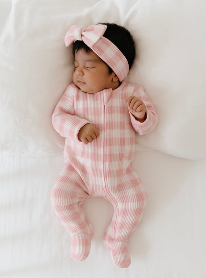 CLEARANCE- Cotton Gingham Romper set