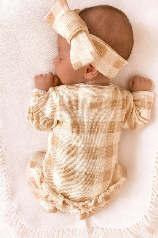 CLEARANCE - Cotton Gingham Romper set