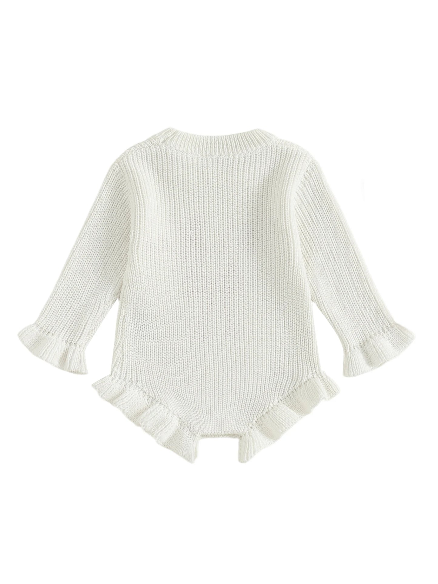 CLEARANCE -‘She’s Here” knit Romper
