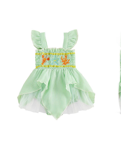 Under  the Sea embroidered Romper - special Price
