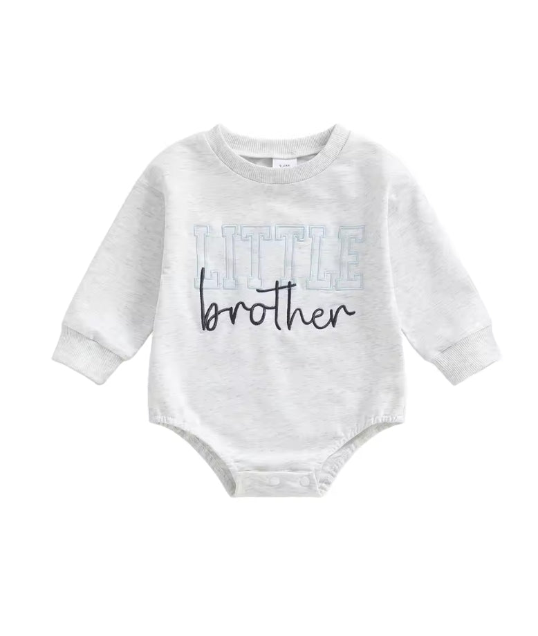 Little brother embroidered Romper -special price