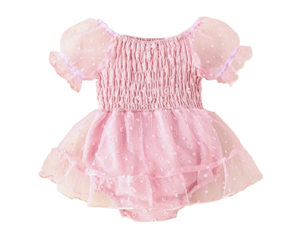 CLEARANCE - Jasmine Tulle Swiss dot tutu Romper