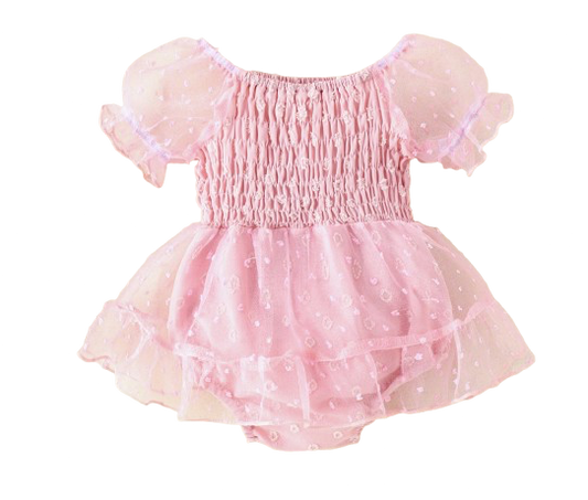 CLEARANCE - Jasmine Tulle Swiss dot tutu Romper