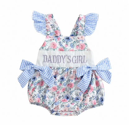 Day at the fair- Daddy’s girl embroidered Romper - special price