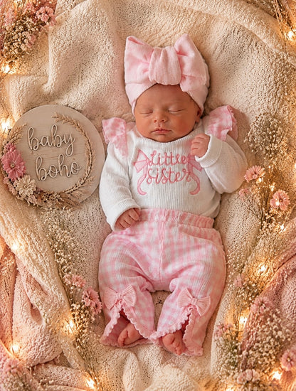 Little Sister embroidered 2 pce Romper Set