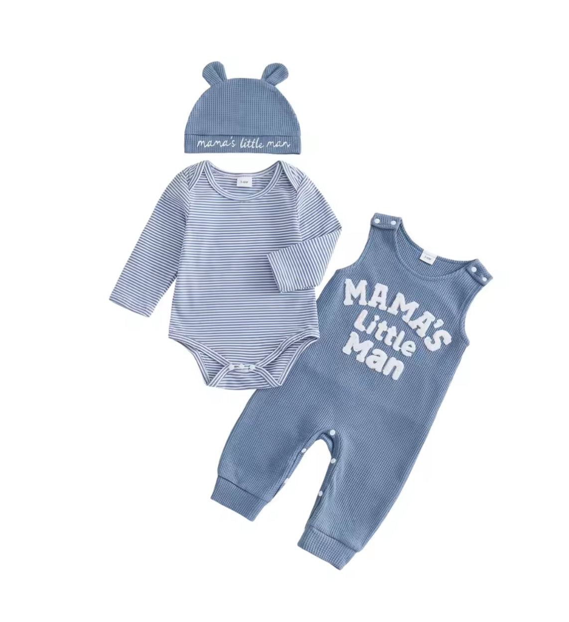 Mama’s little man 3 pce cotton Set
