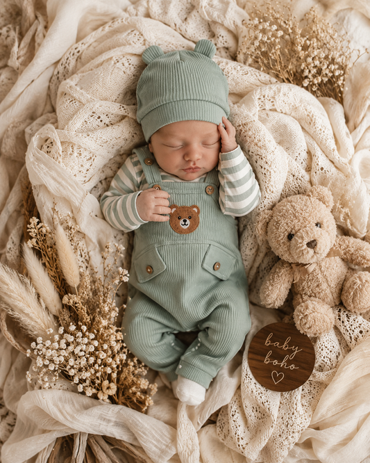 Ricky 3 pce Boys Cotton Romper Set