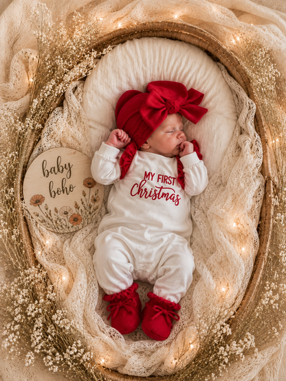 My First Christmas cotton Romper