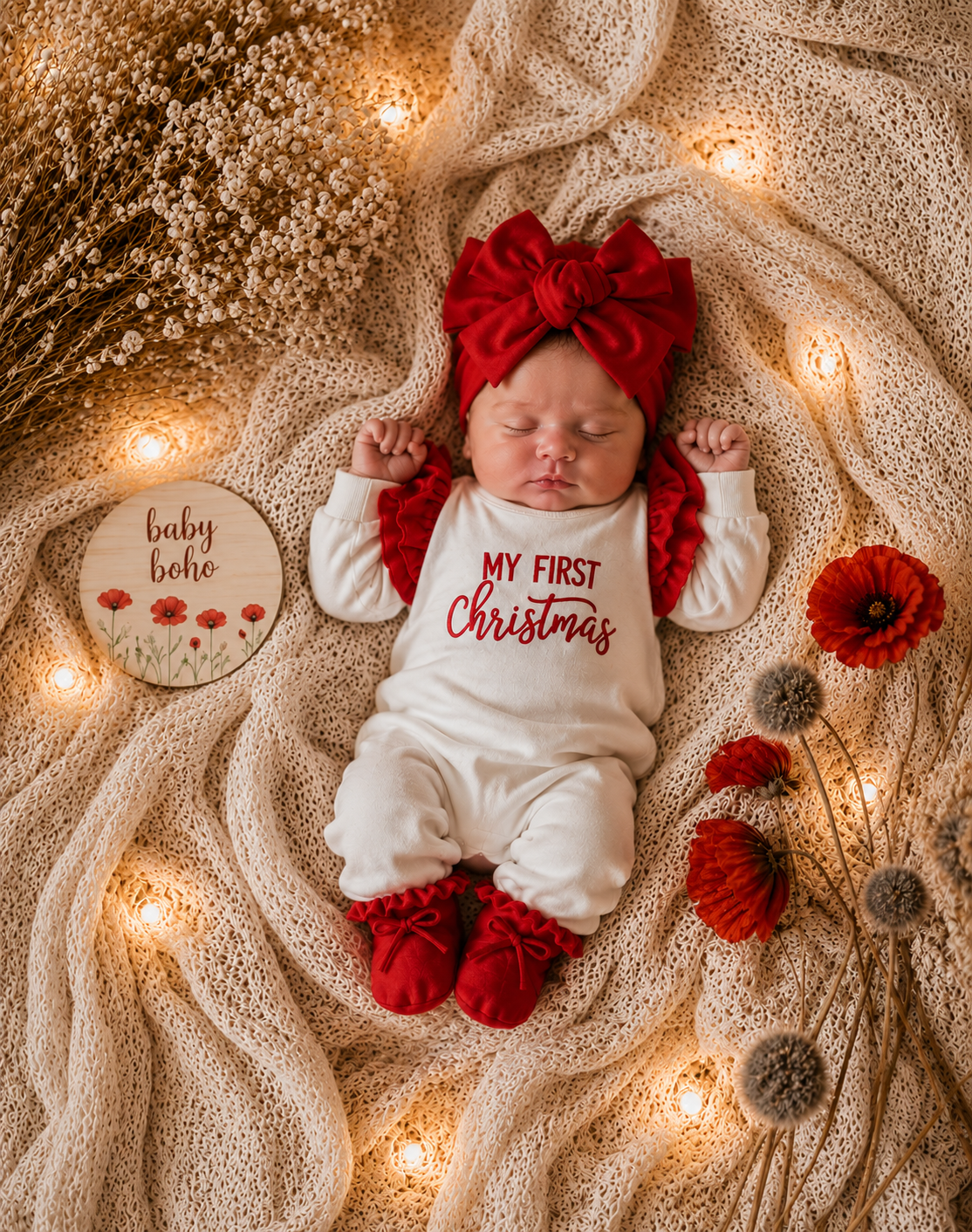 My First Christmas cotton Romper