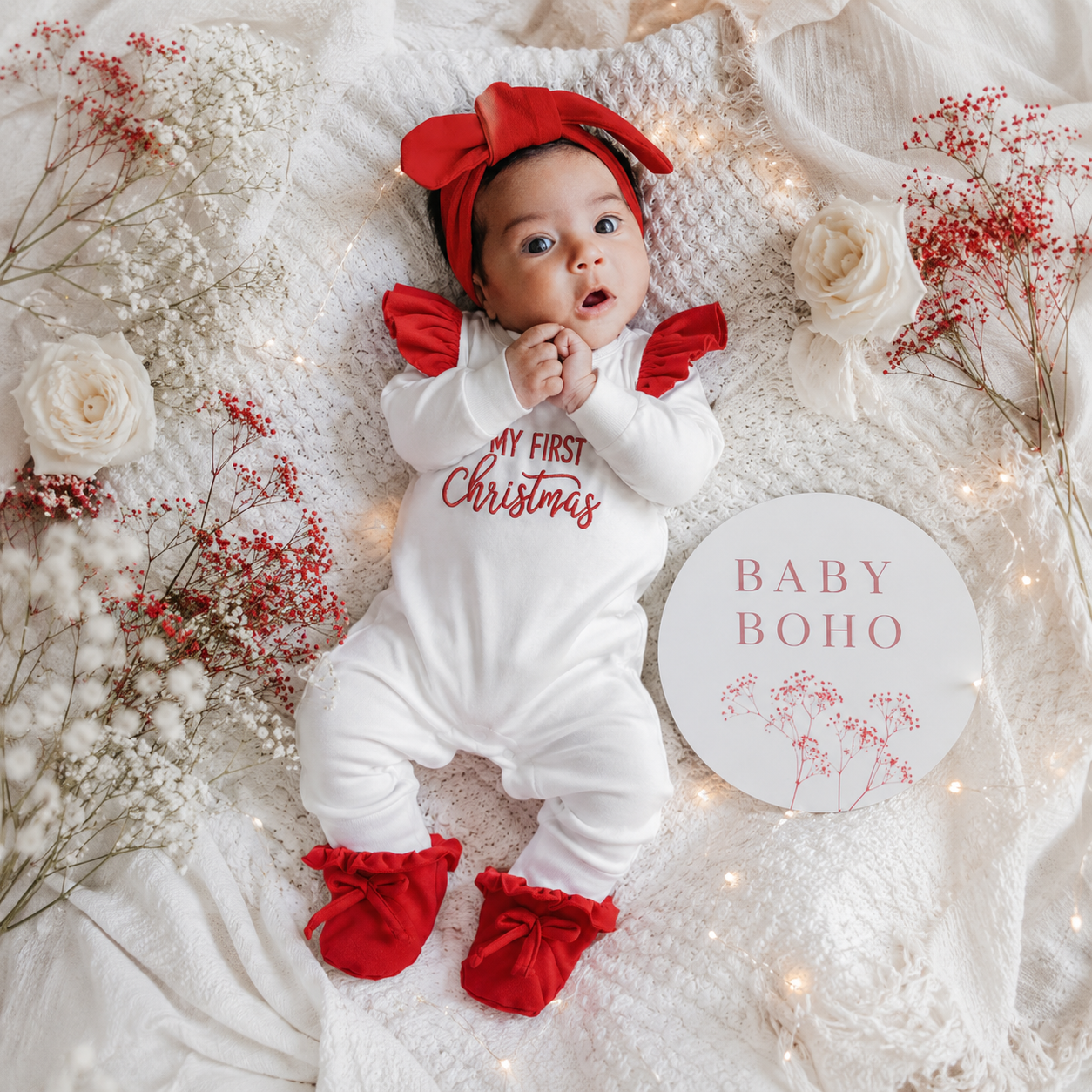 My First Christmas cotton Romper