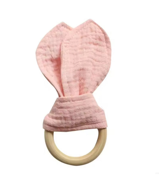 CLEARANCE- Wooden cotton ears teether