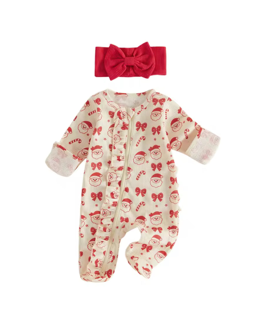 Candy cane Christmas romper set- special price - limited time