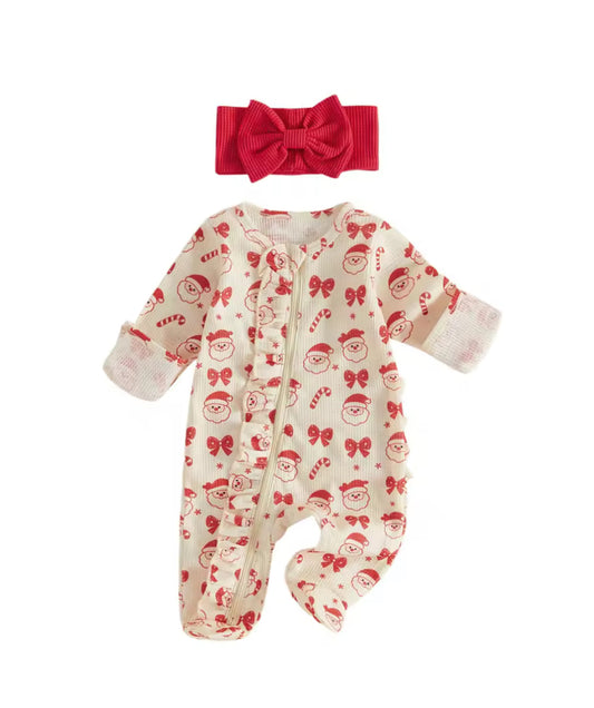 Candy cane Christmas romper set- special price - limited time