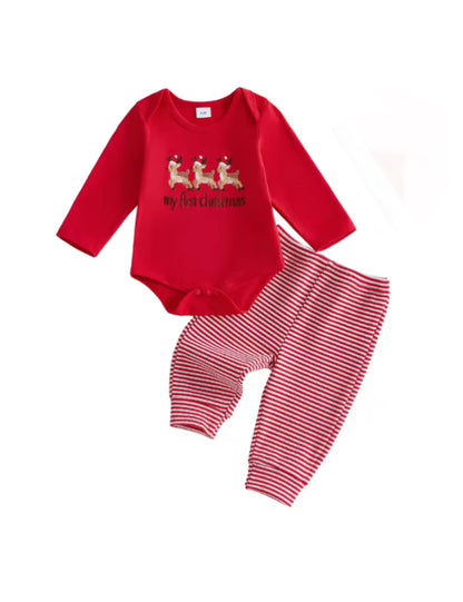 Christmas reindeer cotton 2pce Set