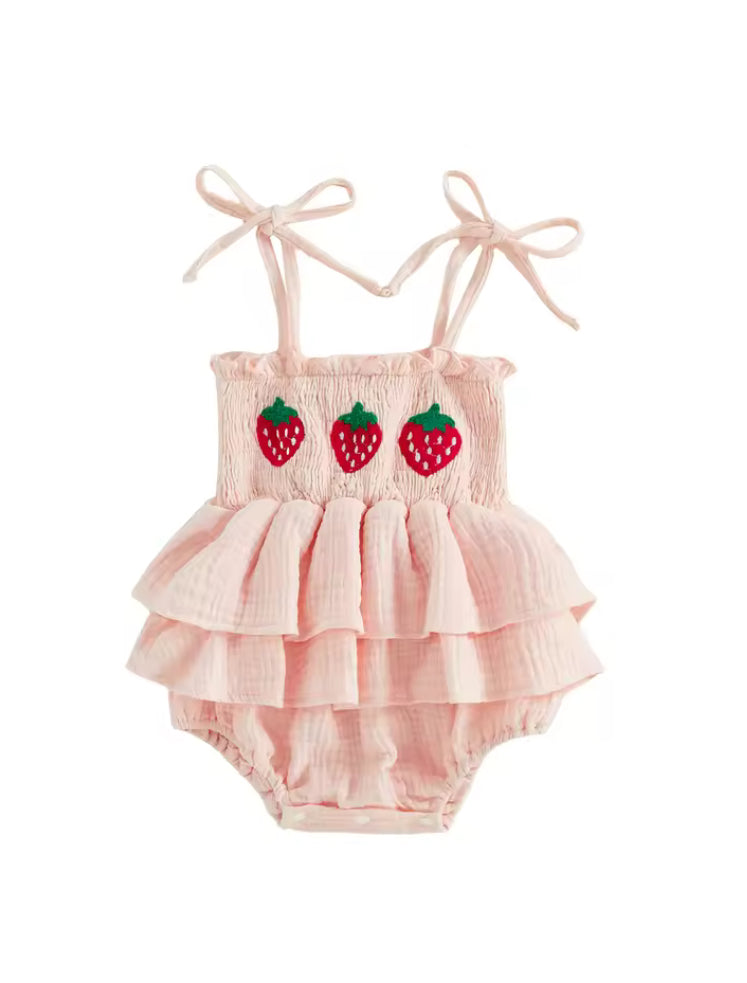 Strawberry summer cotton Romper - special price