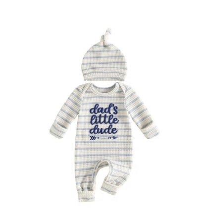 Dads little dude - embroidered Romper Set - special price