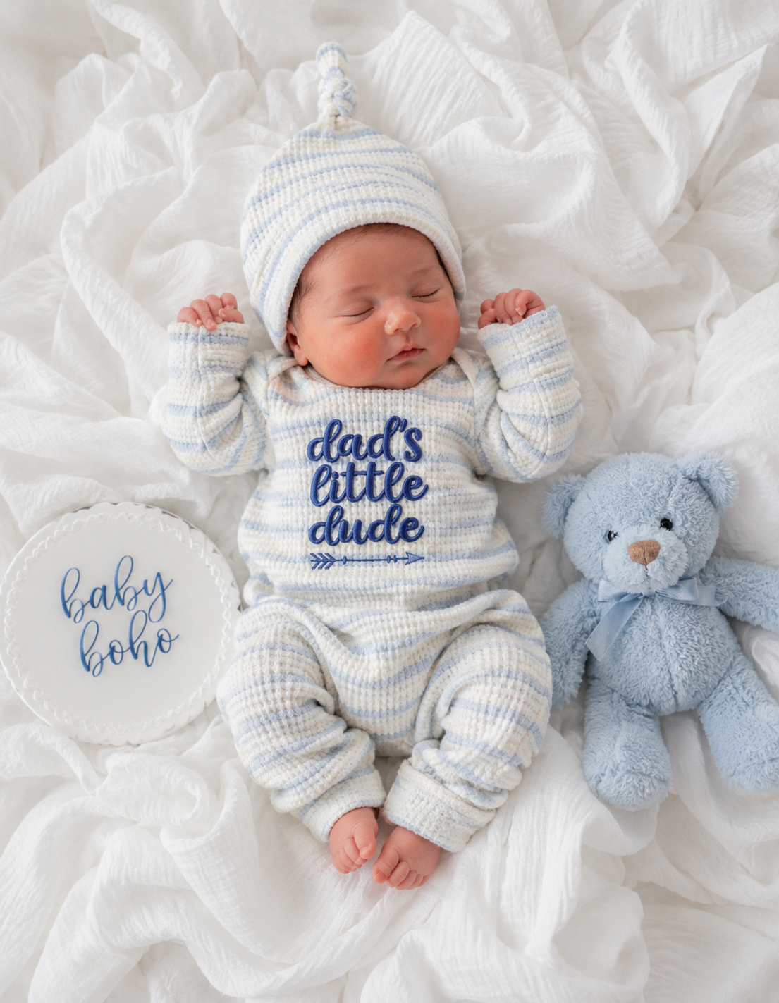 Dads little dude - embroidered Romper Set - special price