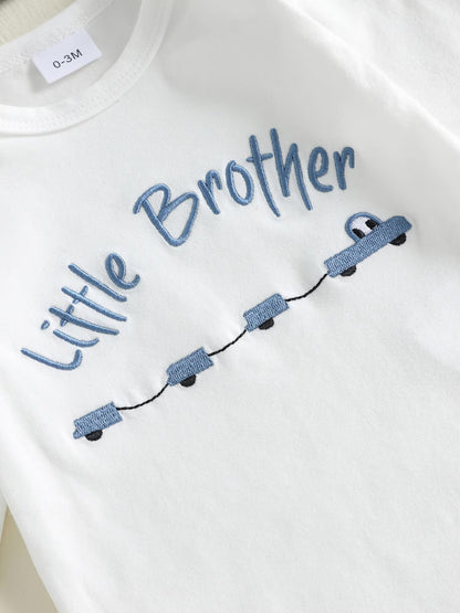 Little Bro 3 pce embroidered cotton Set