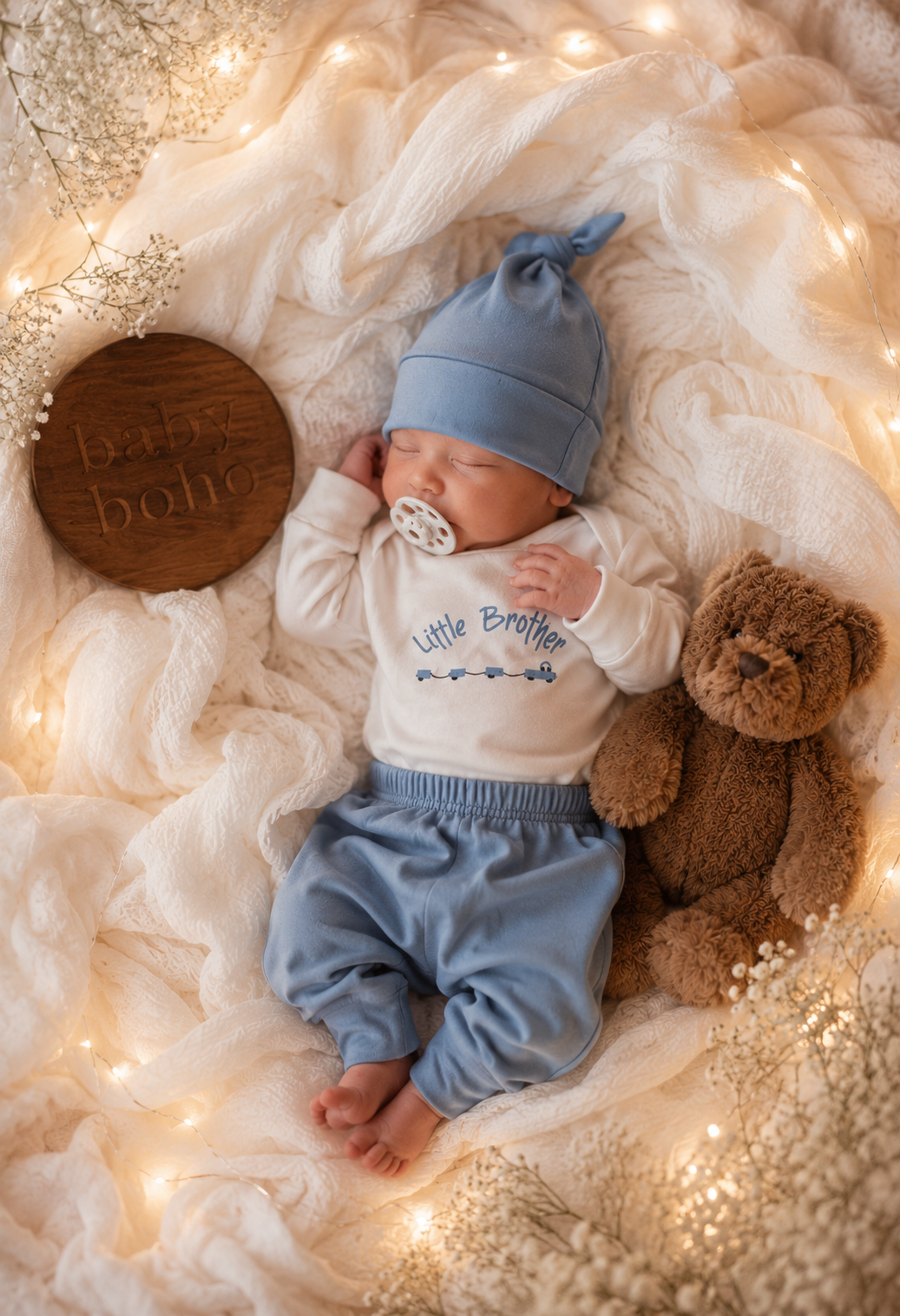 Little Bro 3 pce embroidered cotton Set