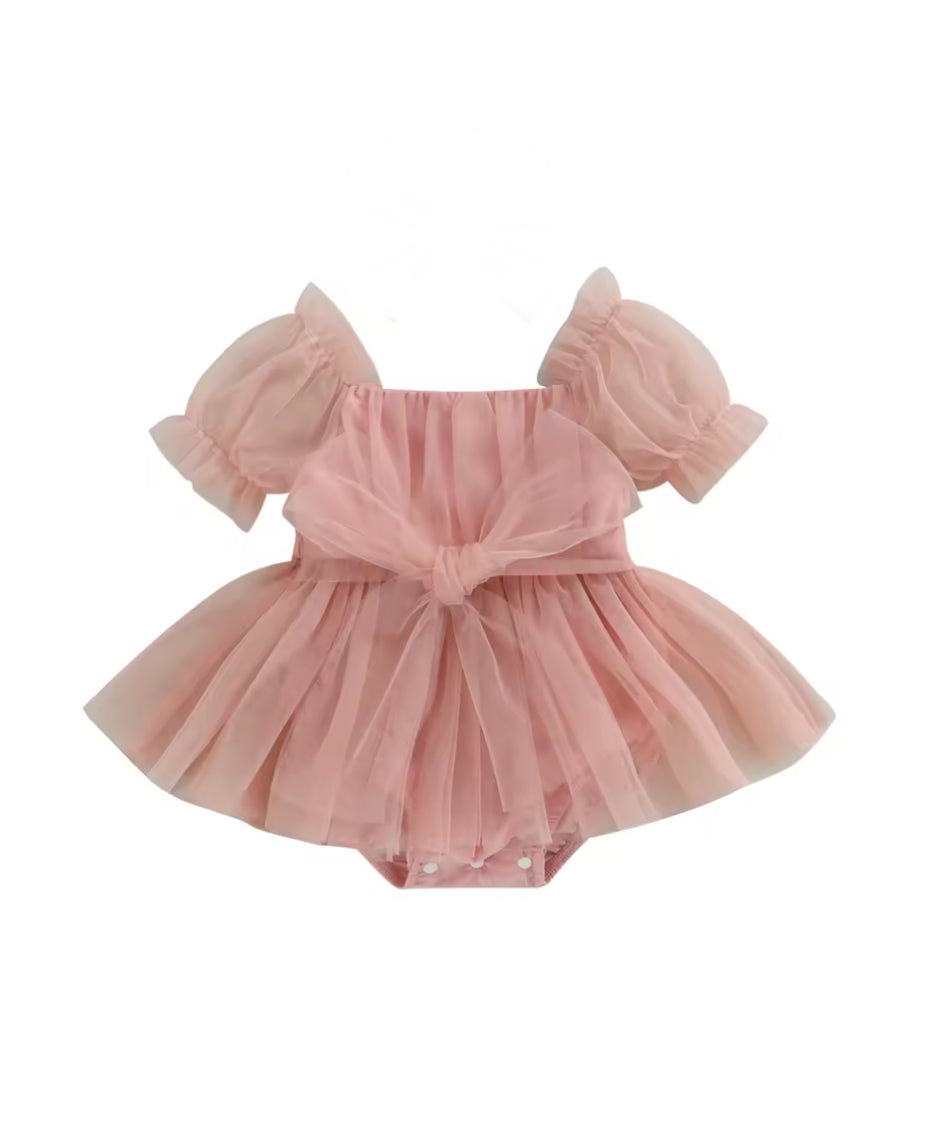 Amelia dusty pink tulle Romper - special price - limited time