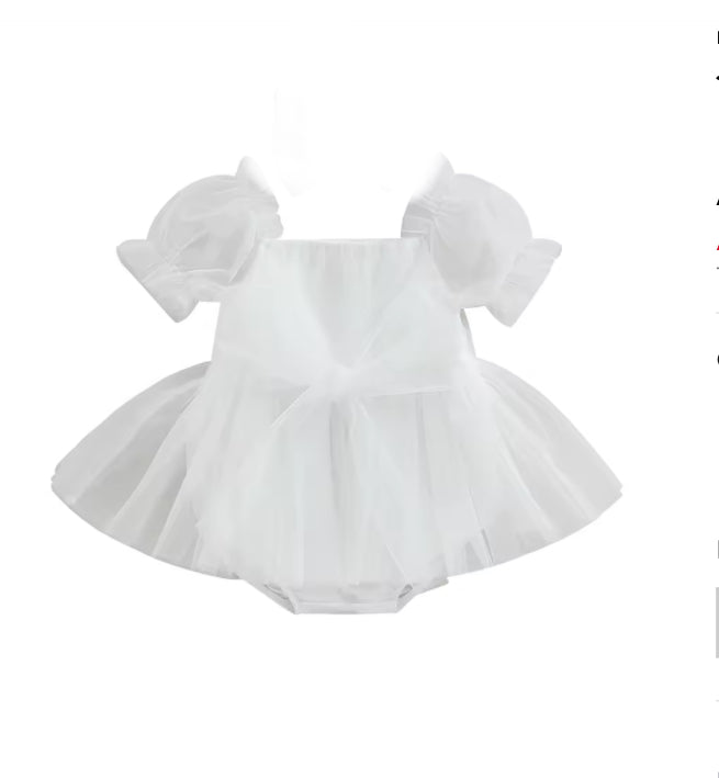 Amelia white tulle Romper - special price - limited time