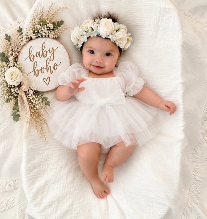 Amelia white tulle Romper - special price - limited time