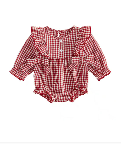 Miss Josie - checked cotton Romper - special price