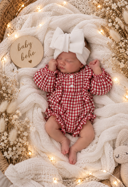 Miss Josie - checked cotton Romper - special price