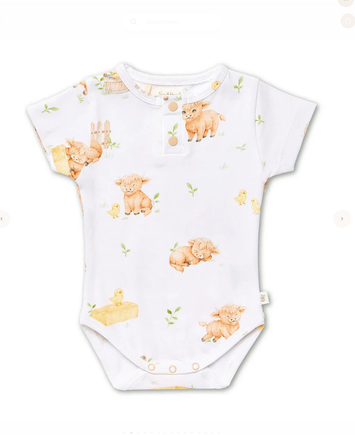 Highland Cows Short Sleeve Organic Bodysuit