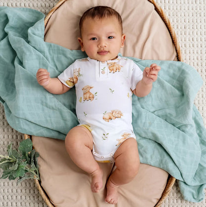 Highland Cows Short Sleeve Organic Bodysuit