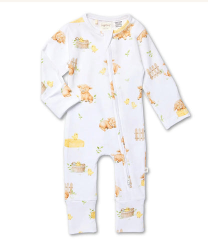 Highland Cows Organic Snugglesuit Convertible Romper