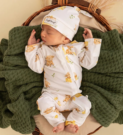 Highland Cows Organic Snugglesuit Convertible Romper