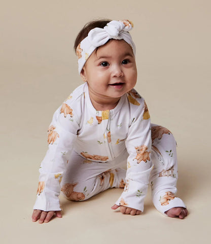 Highland Cows Organic Snugglesuit Convertible Romper