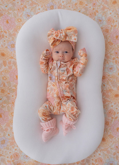 FRILL ZIP ROMPER | PASTEL BLOOM