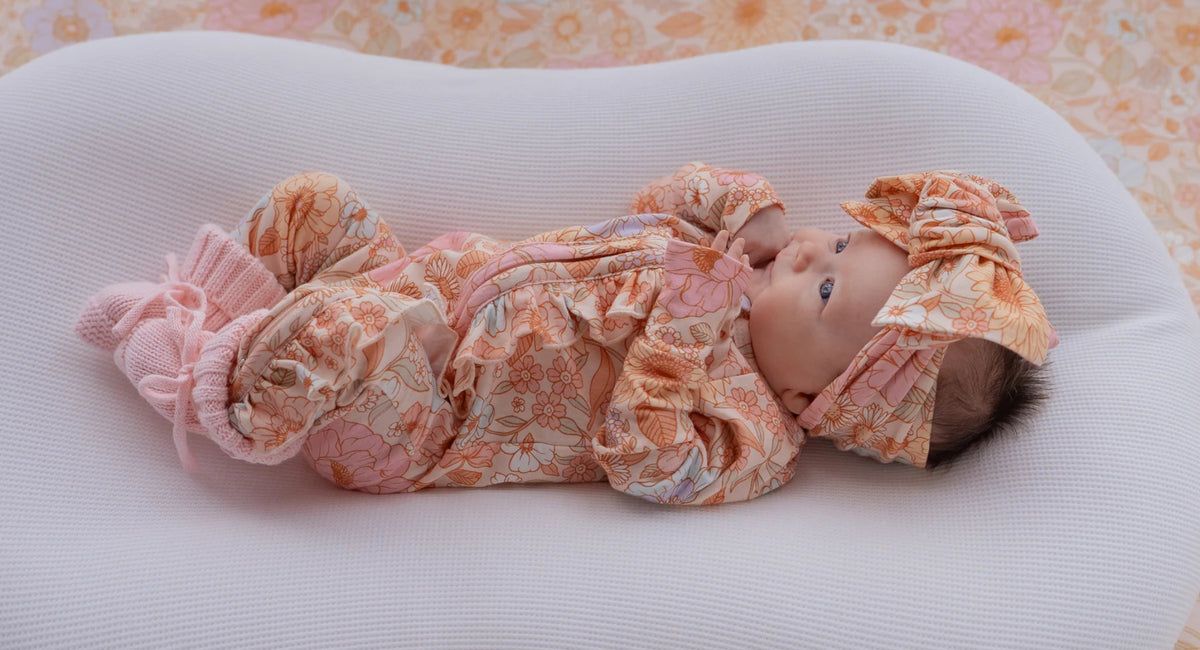 FRILL ZIP ROMPER | PASTEL BLOOM
