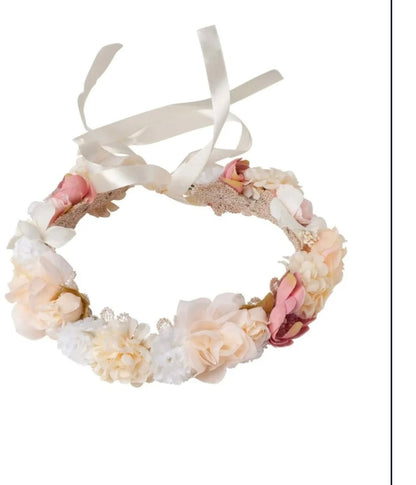 Bargain price-Set Caroline tulle Dress plus melody Flower crown