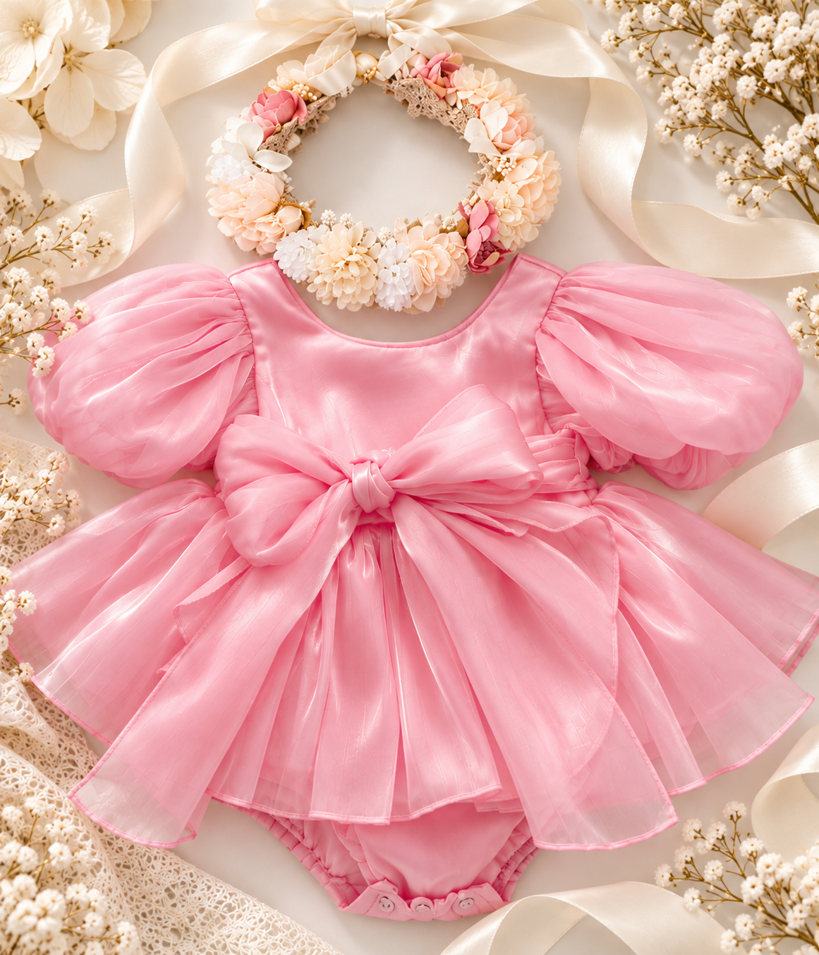 Bargain Set - Romper and melody Flower Crown