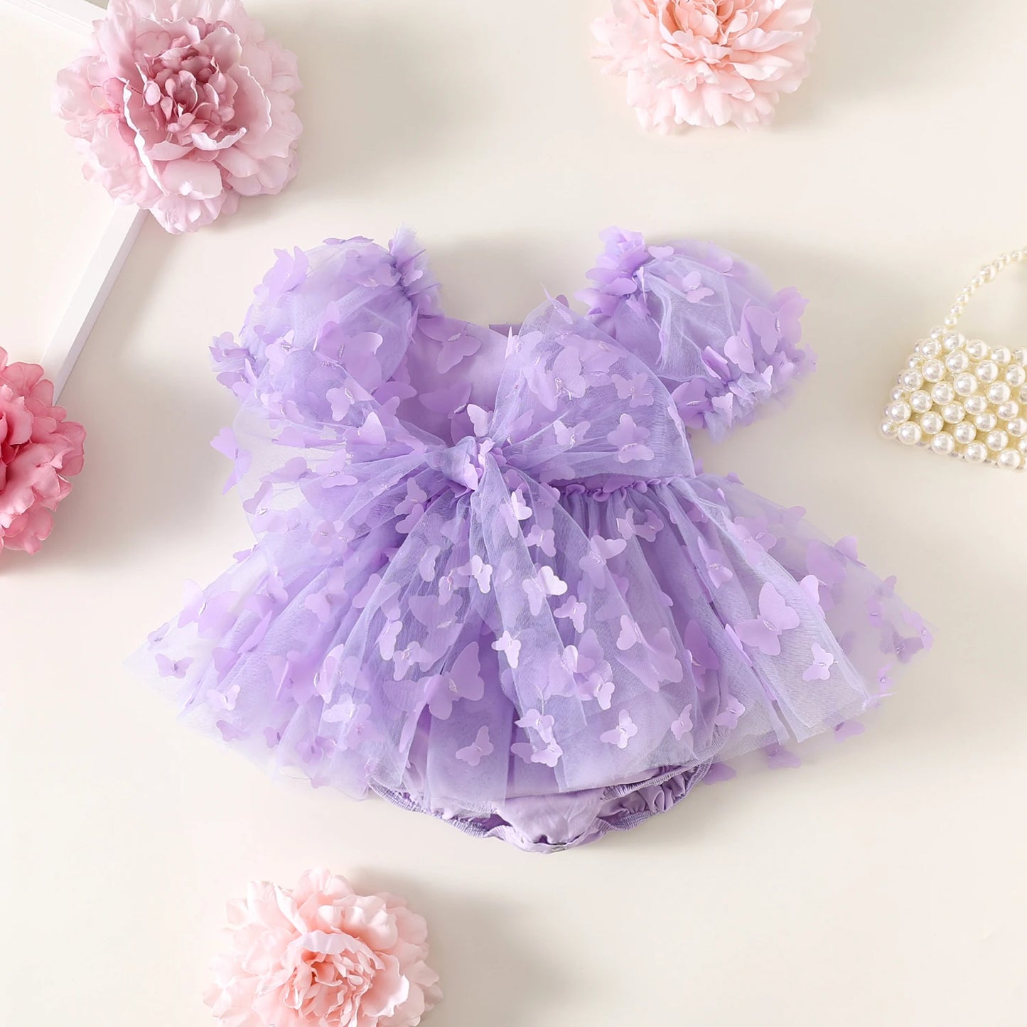 🌺🌺 Special Price- Butterfly Safari - tulle Romper- Purple