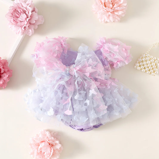 🌺🌺 Special Price- Butterfly Safari - tulle Romper- Purple/pink