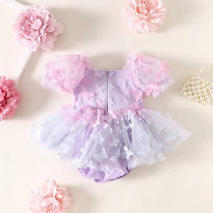 🌺🌺 Special Price- Butterfly Safari - tulle Romper- Purple/pink