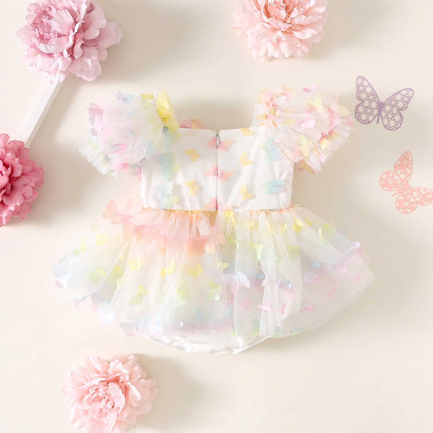 🌺🌺 Special Price- Butterfly Safari - tulle Romper- Rainbow
