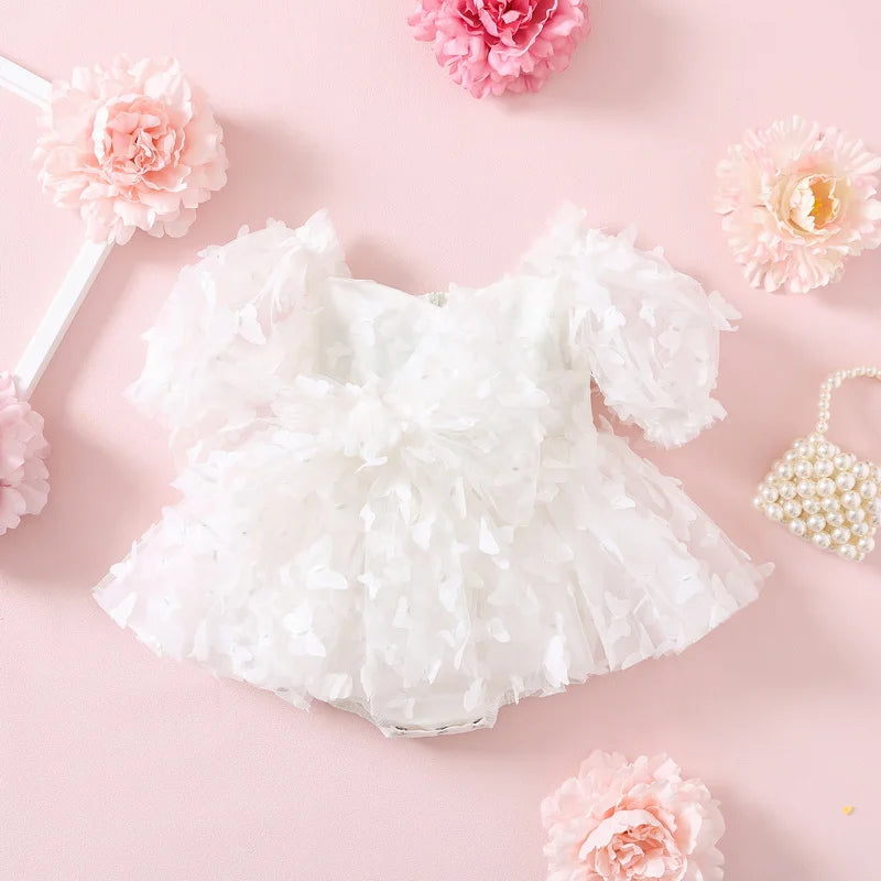 🌺🌺 Special Price- Butterfly Safari - tulle Romper - White